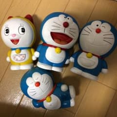 値下げ　レトロドラえもんソフビ人形　貯金箱のサムネイル