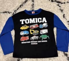 TOMICA 長袖カットソー 働く車プリント ブラック 120のサムネイル