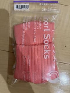 新品Convenience Wearショートソックス フラミンゴ 25-28cm