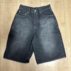 黒ブラックハーフパンツデニムジョーツのサムネイル