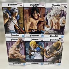 ワンピース Grandista ルフィ、ロー、エースなど フィギュア6点セット 