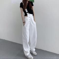 韓国 サロペット付パンツ レディース服のサムネイル