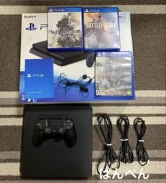 PS4本体コントローラ  ソフト3本 PS4 本体 コントローラー ソフト3本セット - メルカリ