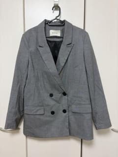 Stradivarius グレー ダブルブレスト テーラードジャケットのサムネイル