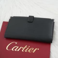 極美品 Cartier カルティエ 長財布 二つ折り マストライン ブラック 