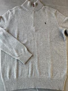 POLO RALPH LAUREN ハーフジップ ニット グレー M