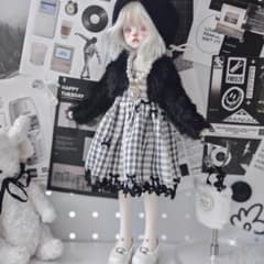 1/6 BJD用 服 5点セット ドール服 ワンピース 黒白チェック - メルカリ