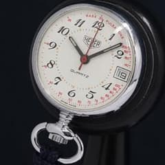 m*n様 HEUER クォーツ懐中時計 日付表示付き　ナースウォッチ　稼働品 空*我様 m*n様 HEUER クォーツ懐中時計 日付表示付き ナースウォッチ