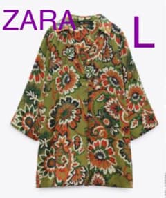 【ZARA】新品未使用　エスニックサテンブラウスのサムネイル