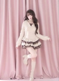 BunnyLis レースアップネック オフショルフリルワンピ ベージュ BunnyLis レースアップネックオフショルフリルワンピ ベージュ - メルカリ