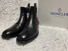 希少美品 モンクレール ガムブルー トリコロール レザーブーツ 44 ブラック 希少美品 モンクレール ガムブルー トリコロール レザーブーツ 44