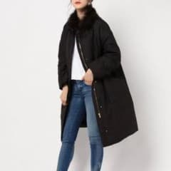 美品】グリーンレーベル 2way ロングダウン ノーステッチ ファー 