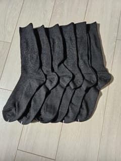 黒ソックス 6足セットのサムネイル