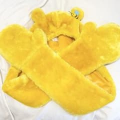 ディズニー ファンキャップマフラー くまのプーさん 黄色 レア