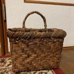 竹かご シンプルかごバッグ バスケットのサムネイル