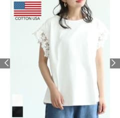 値下げ☆コカ　肩レース　Ｔシャツ　Ｌのサムネイル