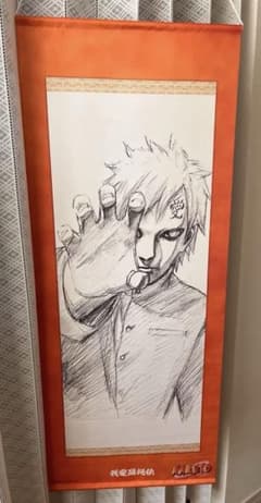NARUTO 我愛羅 秘伝 掛け軸風タペストリー 抽選100名当選品 - メルカリ