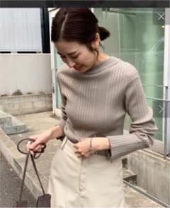 アンチピリングチビハイネックリブニットのサムネイル