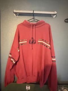 エンブレム刺繍 スウェットパーカー レッド ヴィンテージのサムネイル