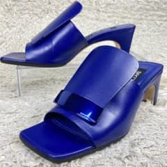 『極美品』Sergio Rossi sr1 ミュール サンダル プレート ブルー 極美品』Sergio Rossi sr1 ミュール サンダル プレート ブルー - メルカリ