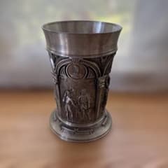 アンティーク金属製カップ 1886年製のサムネイル