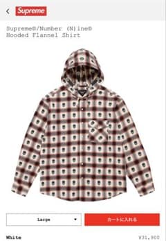 Supreme/Number NineHooded Flannel Shirt - メルカリ
