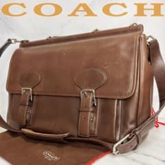 B092【2way】COACH☆オールドコーチ レザー ビジネスバッグ 5235 