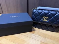 ノベルティCHANEL ブラック キルティング ショルダーバッグ - メルカリ