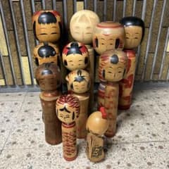 D-3 伝統こけし 11体 まとめ売り 作家銘あり 郷土玩具 民芸品 置物