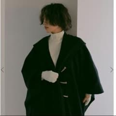◆新品◆ETRE TOKYOリバーポンチョコートブラックのサムネイル
