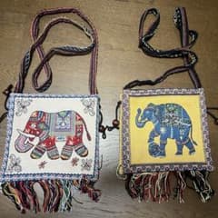 エスニック 象　刺繍 ショルダーバッグ ポシェット　タイのサムネイル