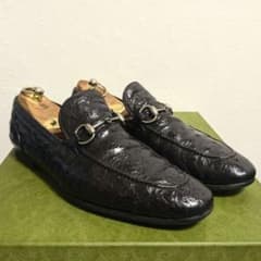 希少 GUCCI ホースビットローファー ヨルダーン DIY オーストリッチ 7 