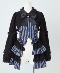 Jamieエーエヌケー 姫袖トップス ブラック×ブルー ゴスロリ Jamieエーエヌケー 姫袖トップス ブラック×ブルー ゴスロリ - メルカリ