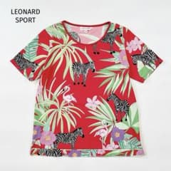 LEONARD SPORT レオナール シマウマ柄 半袖 Tシャツ 赤 40/L - メルカリ