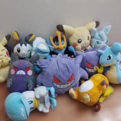 12体 ポケモンぬいぐるみまとめ ゲンガー エンペルト ピカチュウ ラプラス