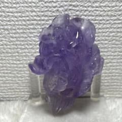 訳あり　アメジストバラの花　天然石のサムネイル