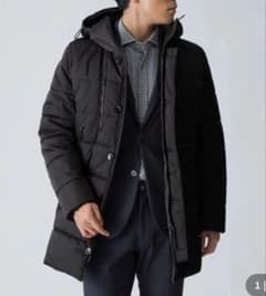 【美品】メンズ EPOCA UOMO 中綿 コート ジャケット 黒のサムネイル