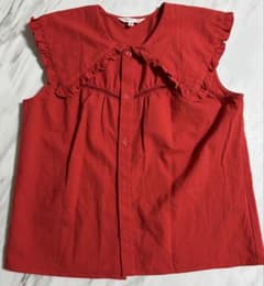 MOUSSY LADDER LACE FRILL ブラウス レッド Fのサムネイル