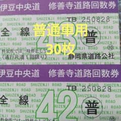 伊豆中央道＆修善寺道路 共通回数券30枚 普通車用 送料無料 - メルカリ