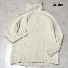 AMERICAN EAGLE ニット セーター ケーブル編み アイボリー XS