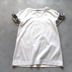 ボーダーズアットバルコニー 袖フリルTシャツ ホワイト 38 - メルカリ