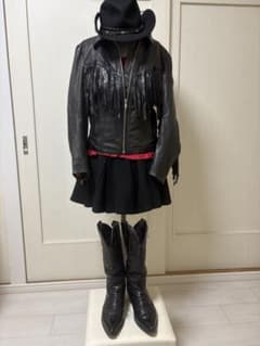 #メルカリでハロウィン カウボーイウエスタンブーツハット革ジャンセットのサムネイル