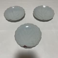 青磁風 葉柄 小鉢 3枚セット 金彩 和食器 陶器のサムネイル