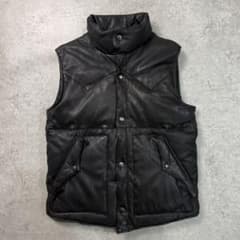 DA-NA Vie ダーナヴィエ【M】オールレザー ダウンベスト 本革 ブラック