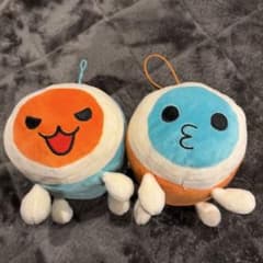 북의 달인 고무끈이 달린 봉제인형 짱 짱 2점 세트