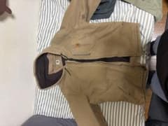 Carhartt ダック地 フーデッドジャケット ブラウン - メルカリ