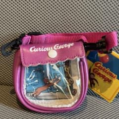 【新品未使用】 おさるのジョージ シーンデザインポーチ パープル