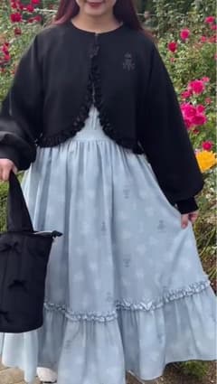 青木美沙子✿ニナス✿しまむら✿しまみさ✿ボレロ✿Mサイズ✿ブラック✿新品のサムネイル