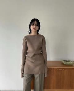 CLANE LOOSE SHAPE RIB KNIT TOPS ルーズシェイプのサムネイル