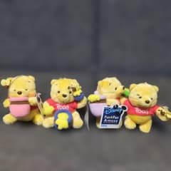 レトロ　赤いほっぺのはちみつ大好きキーチェーンマスコット　4種